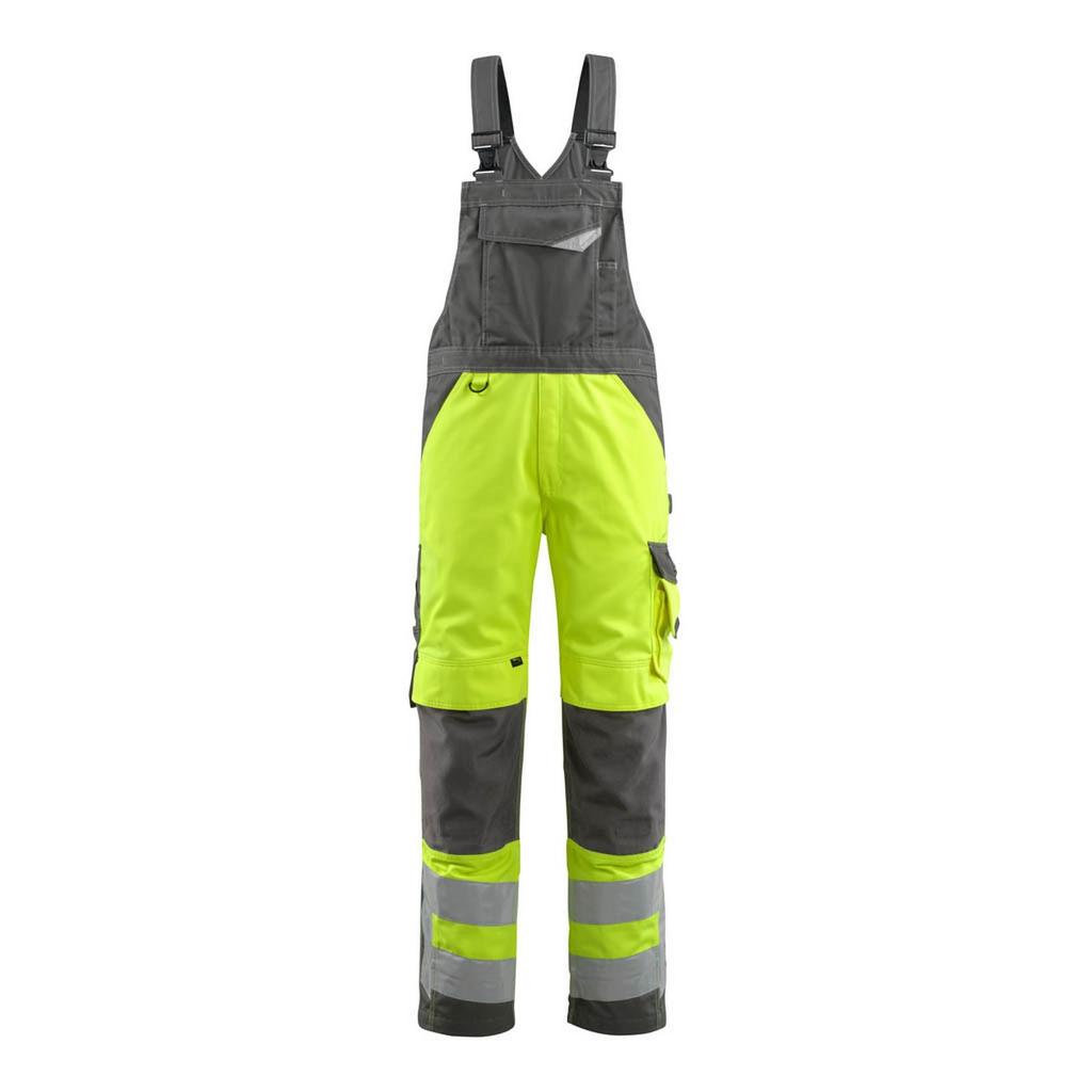 Mascot Mens Newcastle Safe Supreme Hi-Vis Bib And Brace Overall