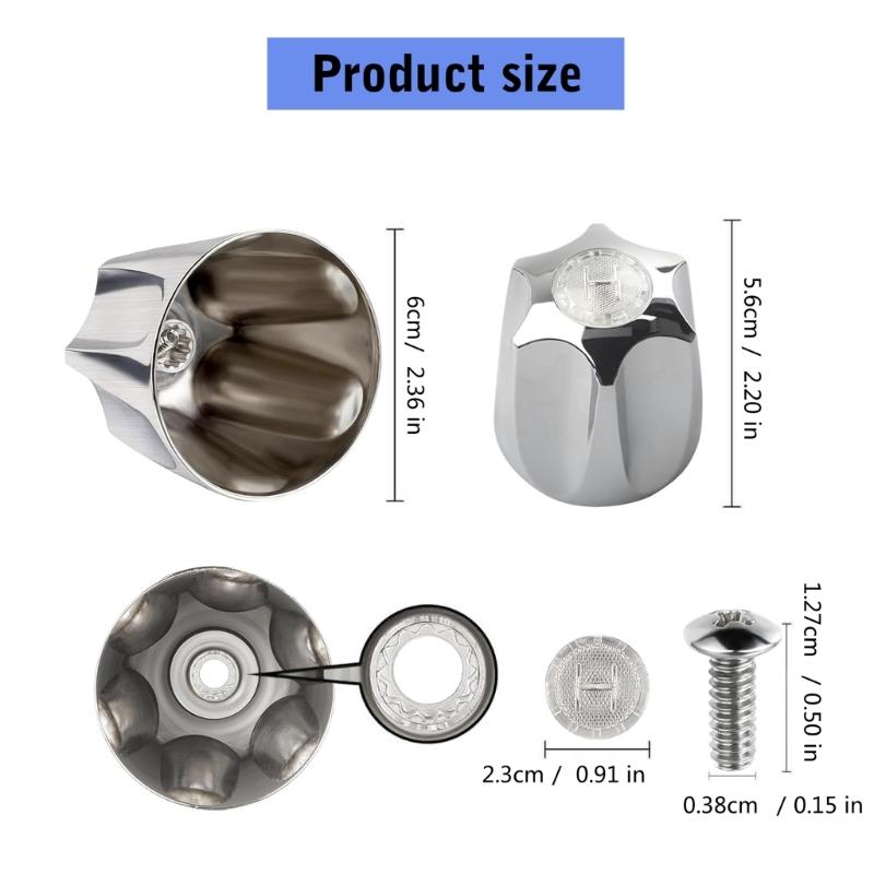 Completes Shower Handle Replacement Set Plastic Reliable Knob set Comprehensive Bathroom Knob for Bathtub & Shower Knobs