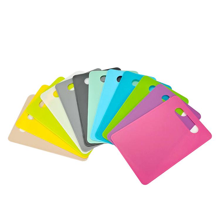 Square PP Plastic Double-Sided Cutting Board - Multi-Purpose for Food and Salad Prep, Household Use.