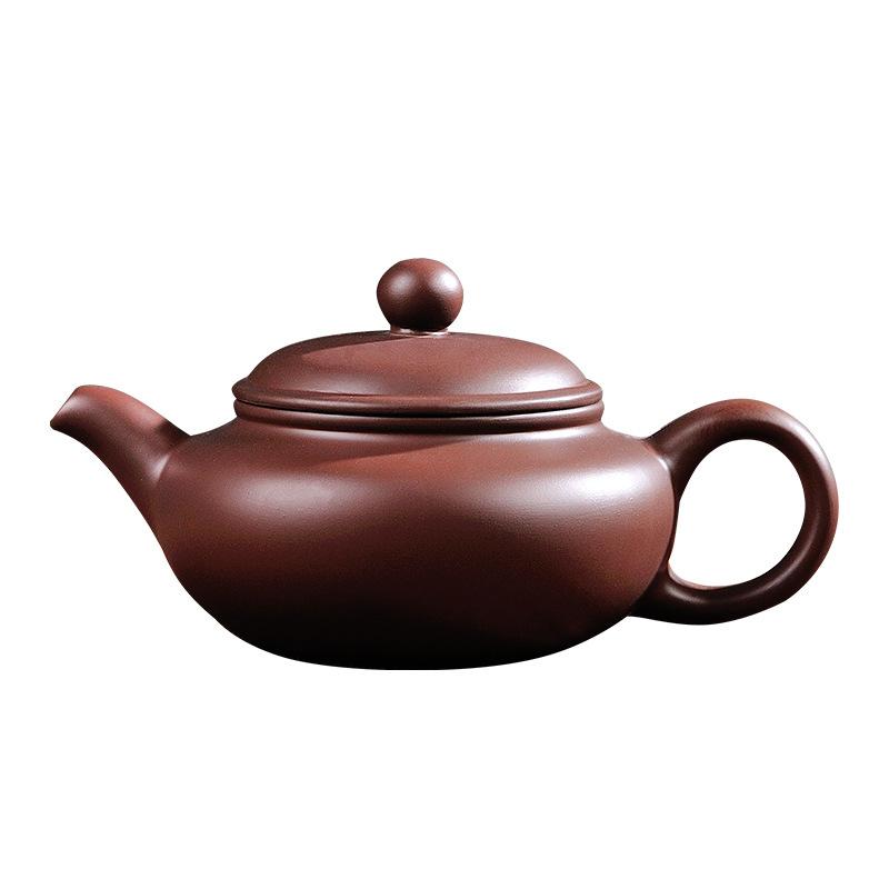 Velkokapacitní konvička z fialového písku, ručně vyráběná čajová starožitná konvička, čajová souprava Kung Fu pro domácnost, lze postavit dnem vzhůru