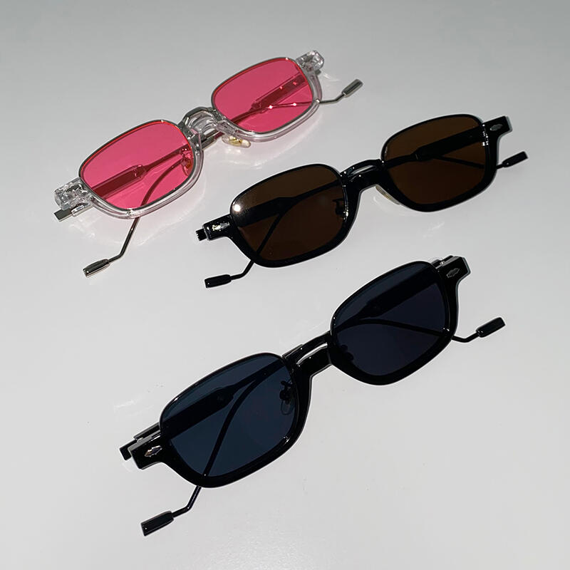 Gafas de sol transparentes sin montura tipo cuerno negro rosa marrón gl-42 zion