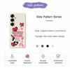 For Samsung Galaxy S25 Case Pink Elements Pattern Printing Straight Edge TPU Phone Back Cover