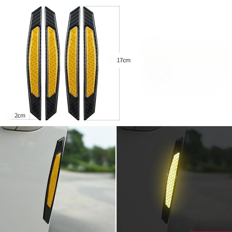 4 ks reflexních samolepek na auto - Ochrana proti poškrábání & Vylepšený vzhled, Vhodné pro PVC materiál