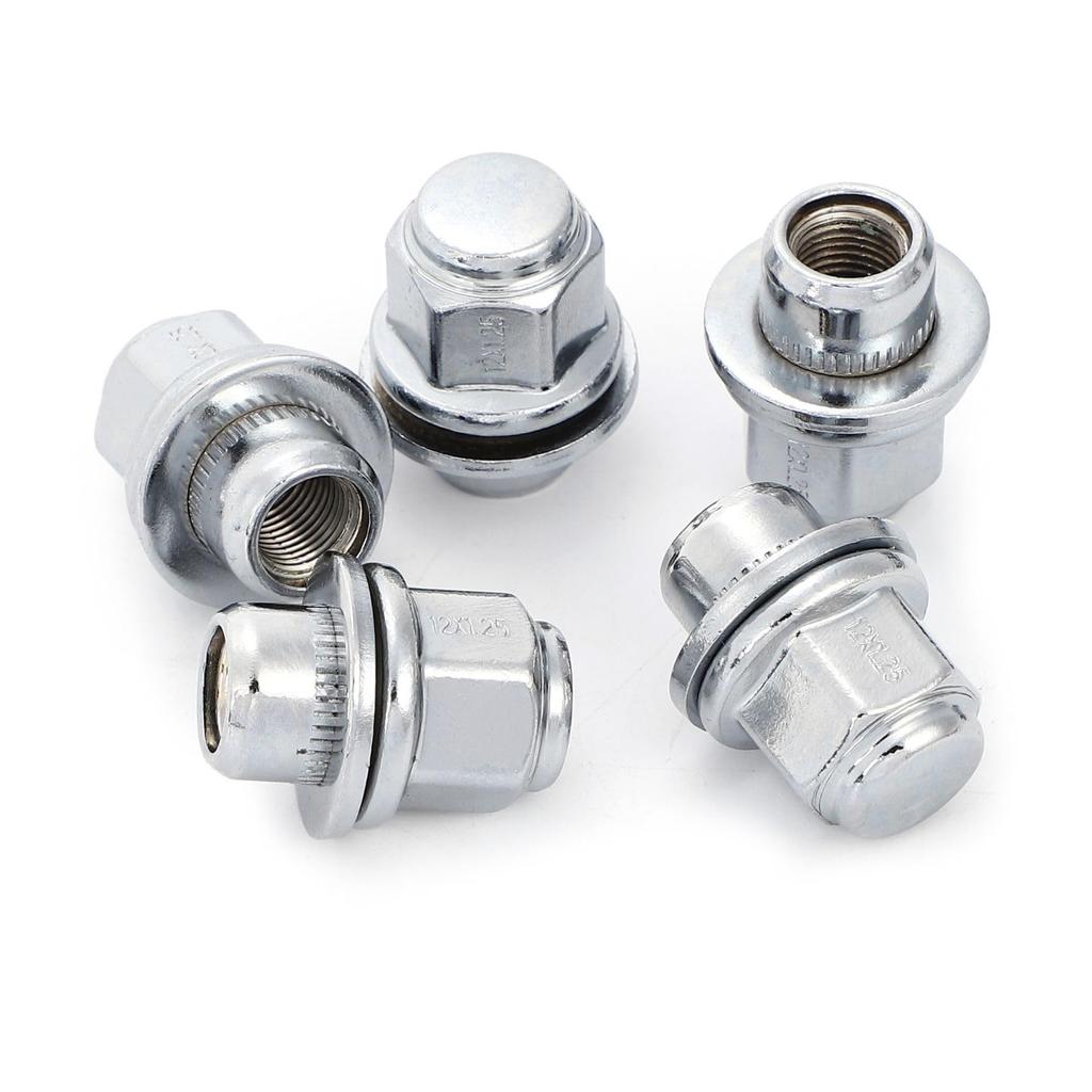 Partools Genuine Wheel Short M12 Set of 20 for Nissan of Nuts, Type, P1.25, (Set 20)