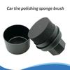 Tire Dressing Applicator Pad Car Tire Detailing Sponge Detailing Brush with Lid Tire Waxing Sponge Tire Cleaning Tools
