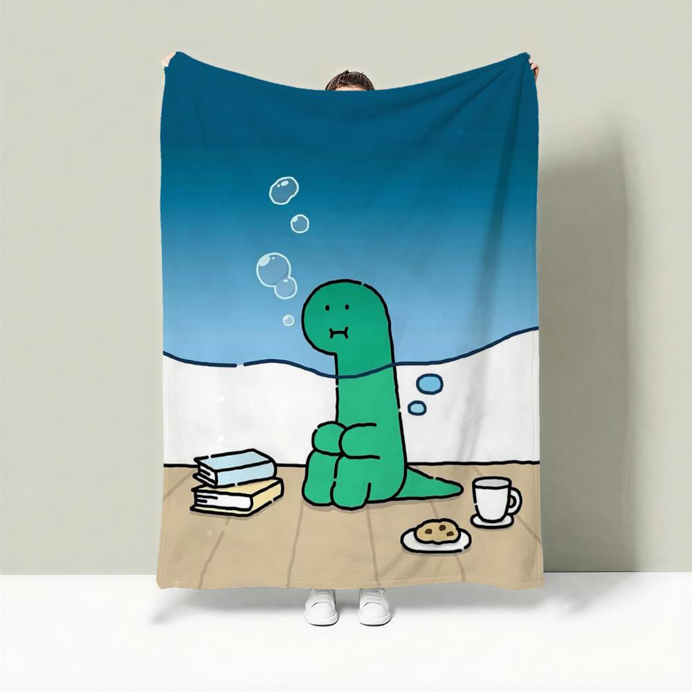 Character J-Joguman Throw Lightweight 240g Flannel Blanket Soft Skin-friendly for Summer Cooling 75X95CM