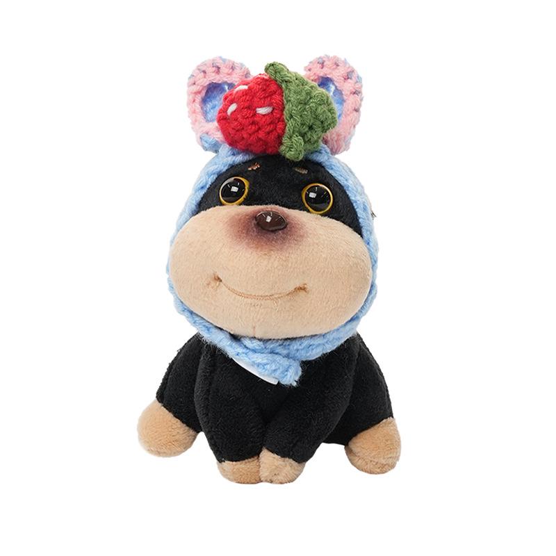 Plush Bee Dog Car Ornament - Cute Lying Doll for Console Display