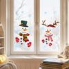 Seasonal Window Decorations 2Pcs Christmas Snowman Static Stickers, Simple Double Clings, Festive Clings PVC Waterproof Decals for Home Glass
