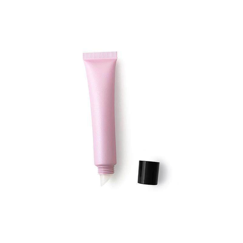 [Available] 20g Pink Frosted Matte Cosmetic Tube with Zinc Alloy Ceramic Head Vacuum Pump for Lipstick