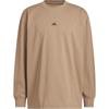 Unisex Adidas BASKETBALL T-Shirts Unisex Khaki Brown Crew Neck Moderate