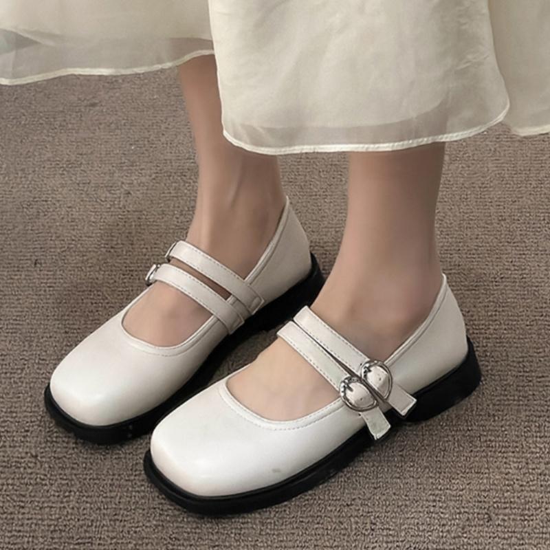 Fashion Summer Fashion Square Toe Women's Shoes 2025 Mary Jane Japanese Style Trend Lolita Low Heels Ladies Pumps Zapatos De Mujer
