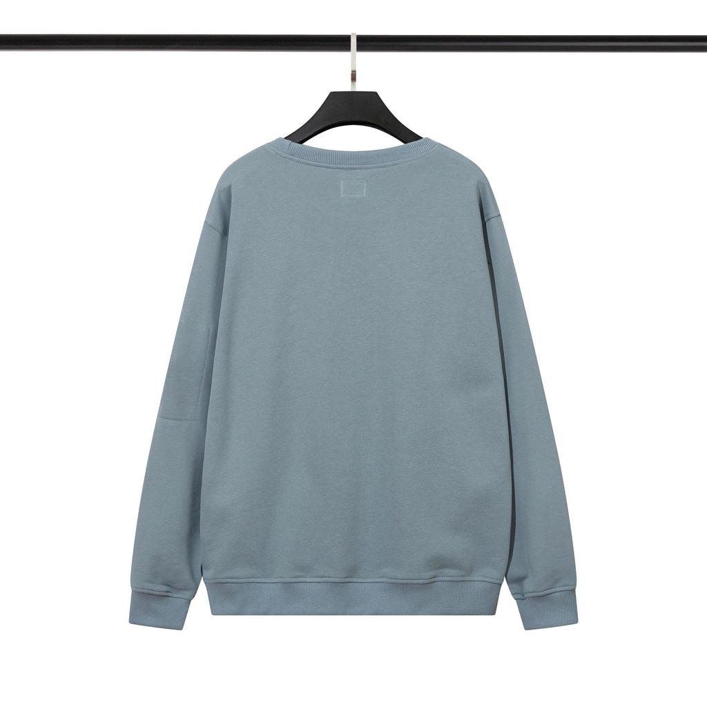 CP Modna Unisex Bluza z Kapturem Okrągłym Dekoltem i Wzorem z Soczewką - Jesień/Zima Jednolity Kolor, Zamek Błyskawiczny i Kieszeń.