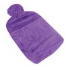 Hot Water Bottle with Plush Cover Men Women 2L PVC Soft Hot Water Bag for Neck Shoulder Soreness Purple