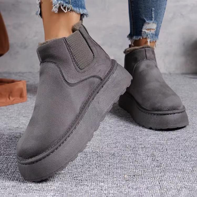 fashion Winter Women's Boots Warm Short Plush 2024 Hot Sale Thick-soled Women Mid Heel Water Proof Casual Comfortable Snow Boots
