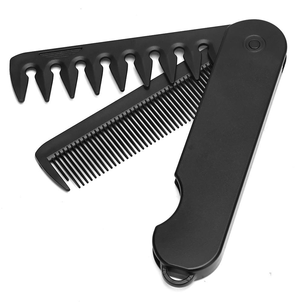 Folding Mens Comb With Abs Material For Travel And Styling Convenience