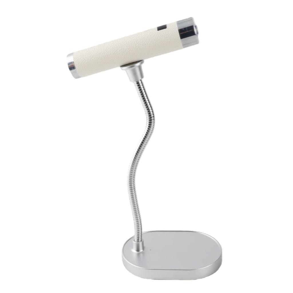 Handheld Nail Light with Gooseneck Magnetic Stand Cordless Rechargeable Auto Sensor Nail Lamp White