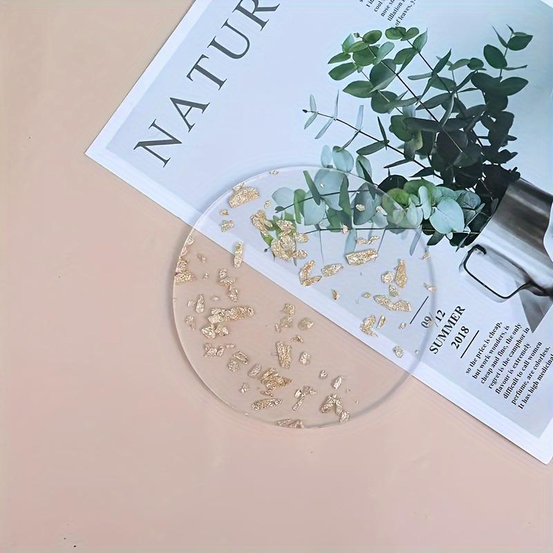 10Pcs/1set Metallic Finish Coasters Heat Resistant Non-Slip for Cups Mugs Bowls Ideal for Home & Kitchen Tabletop Protection