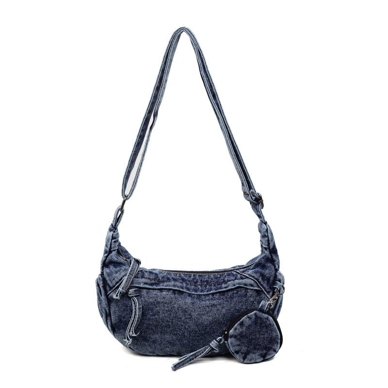 Denim Bag Women's Large Capacity Shoulder Bag Lightweight Crossbody Bag