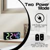 Digital Alarm Clock USB/Battery Powered Desk Clock with Colorful  LED Screen Temperature Display Voice Control