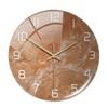 CC127-142 Luxurious Round Marble Wall Clock, 3D Creative Acrylic Design for Home Decor