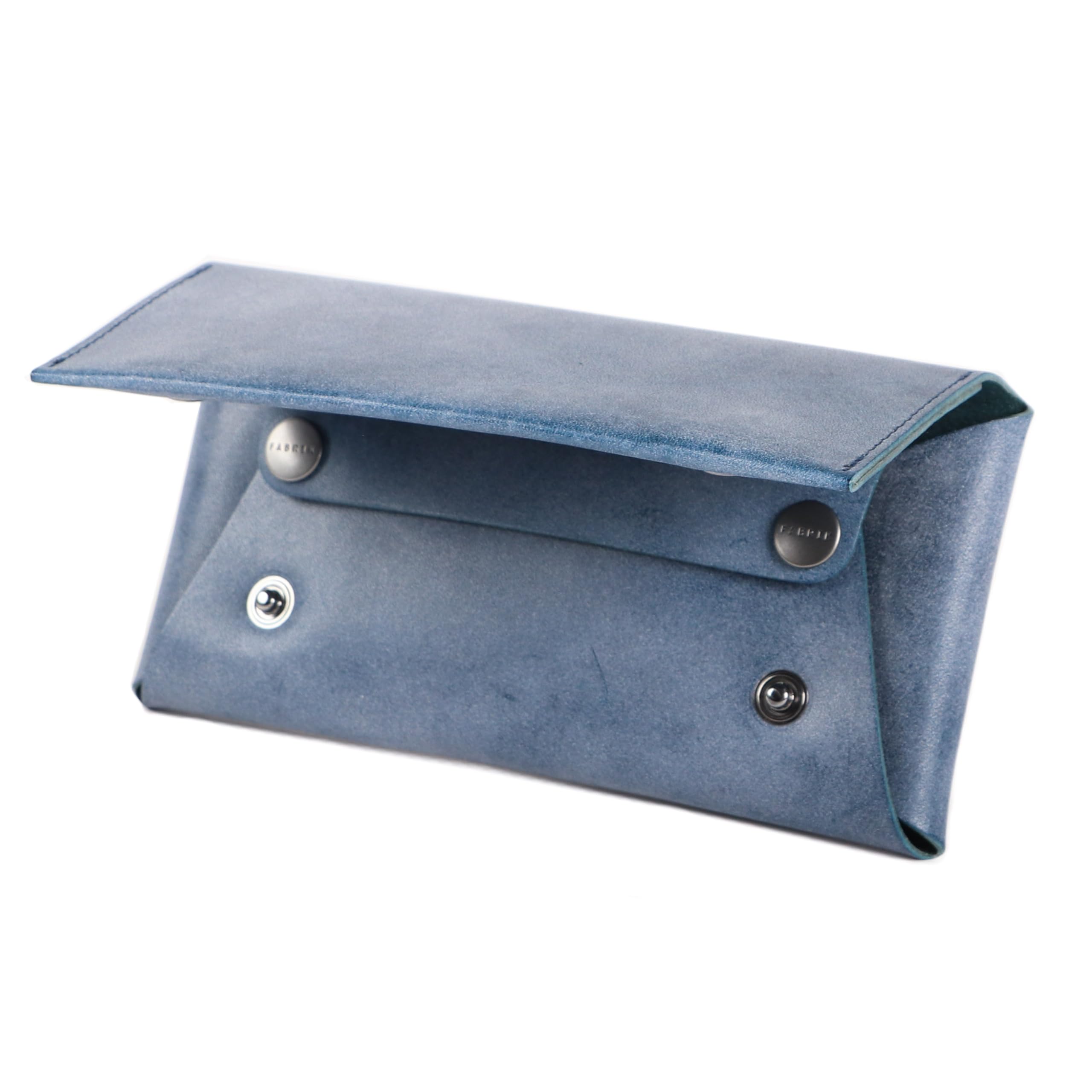 

Long Large Easy to Take Genuine Made in Blue [FABRIK] [Fabric] Wallet, Wallet, Capacity, Out, Compact, Thin, Leather, Men s, Women s, Thin, Japan,
