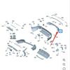 Chrome-Plated Rear Bumper Trim for Mercedes-Benz GLC260 W253