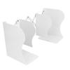Bookends Retractable Flexible Cute Simple White Large Slim Design Metal Material Office Book