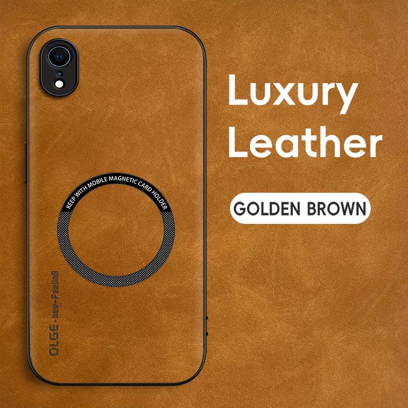 

Магнитный Ретро Кожаный Мягкий Чехол для iPhone X XS Max XR iPhoneXR Беспроводная Зарядка Чехол-Накладка для Телефона For iPhone XS Max коричневый