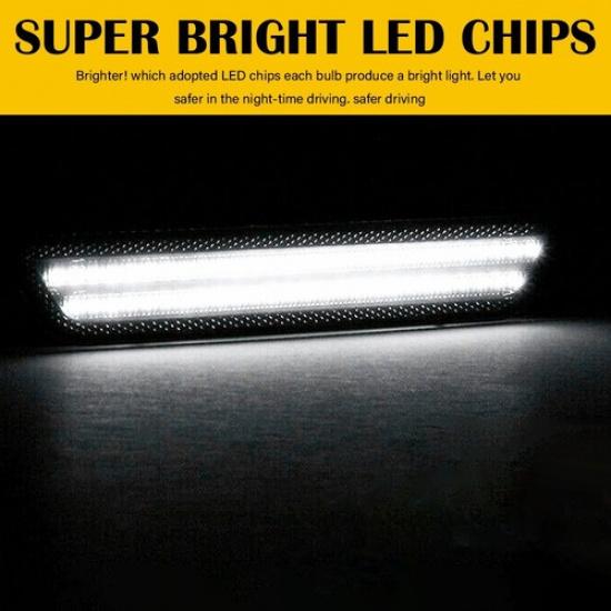 For Chevy Camaro 2010-2015 Rear LED Bumper Side Marker Light Lamp Smoked White