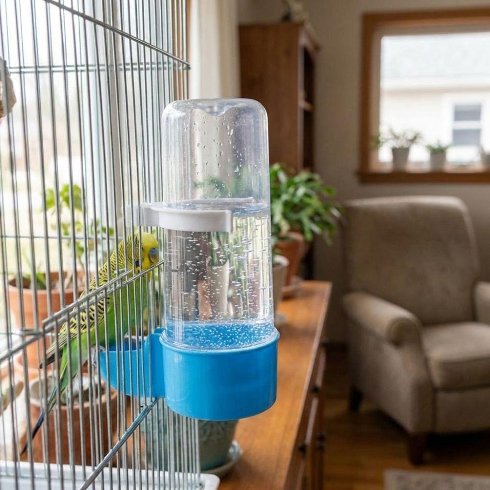 Plastic Automatic Bird Feeder Leak-Proof Cage Hanging Feeder Bird Water Dispenser  Home Use