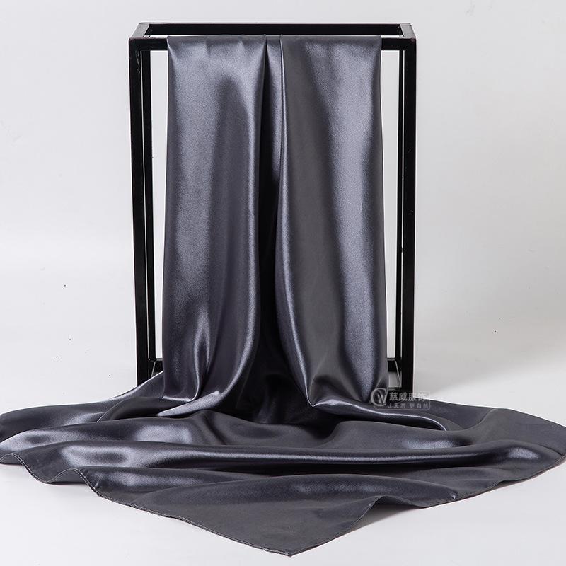 

Весна/лето Новый женский шелковый шарф 90 * 90 см Имитация шелкового твила квадратный шарф Модный принт большой квадратный шарф профессиональный шарф 90*90 темно-серого