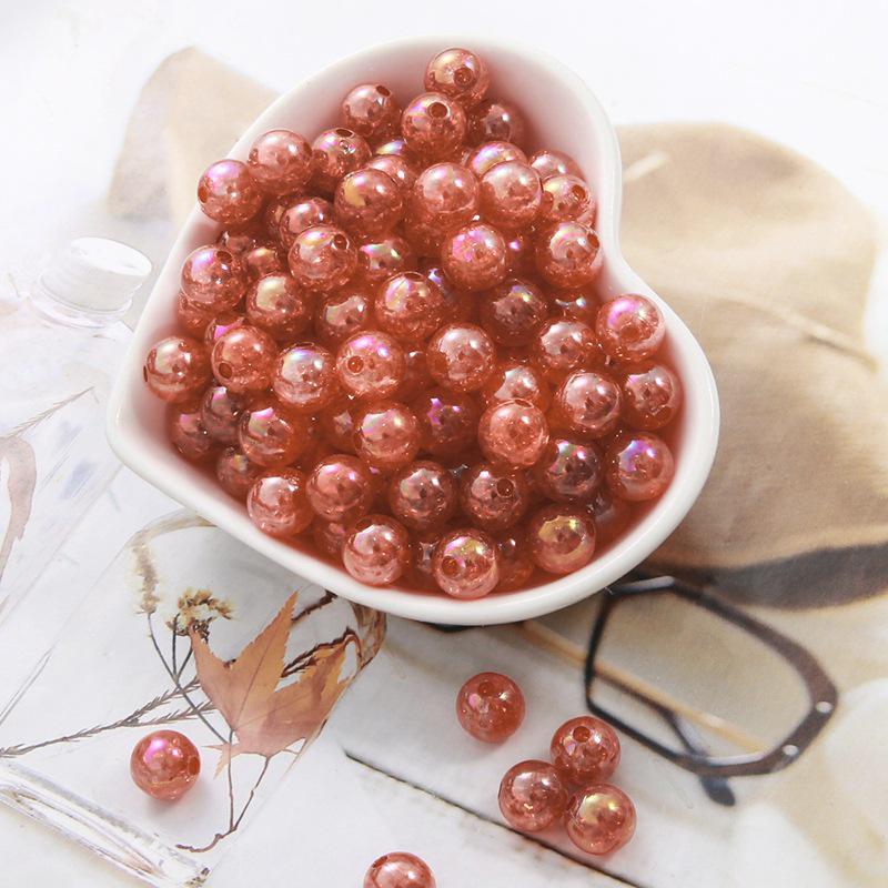 Acrylic AB Crushed Flower Bubble Round Beads for DIY Bracelet Jewelry Making