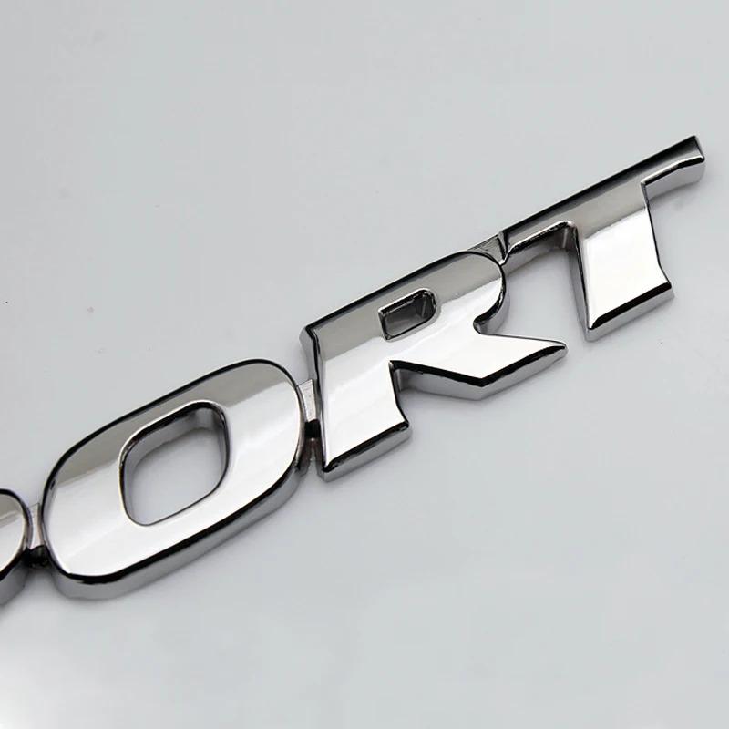 3D Chrome ABS Car Letters Logo SPORT Emblem Badge Sport Stickers Car Rear Trunk Accessories