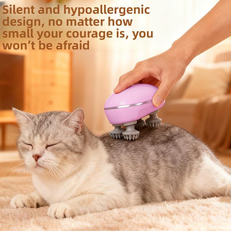 Pet Massage Device - Small Electric Scalp Massager - Cat Grooming Device - Home Portable Electric Massager