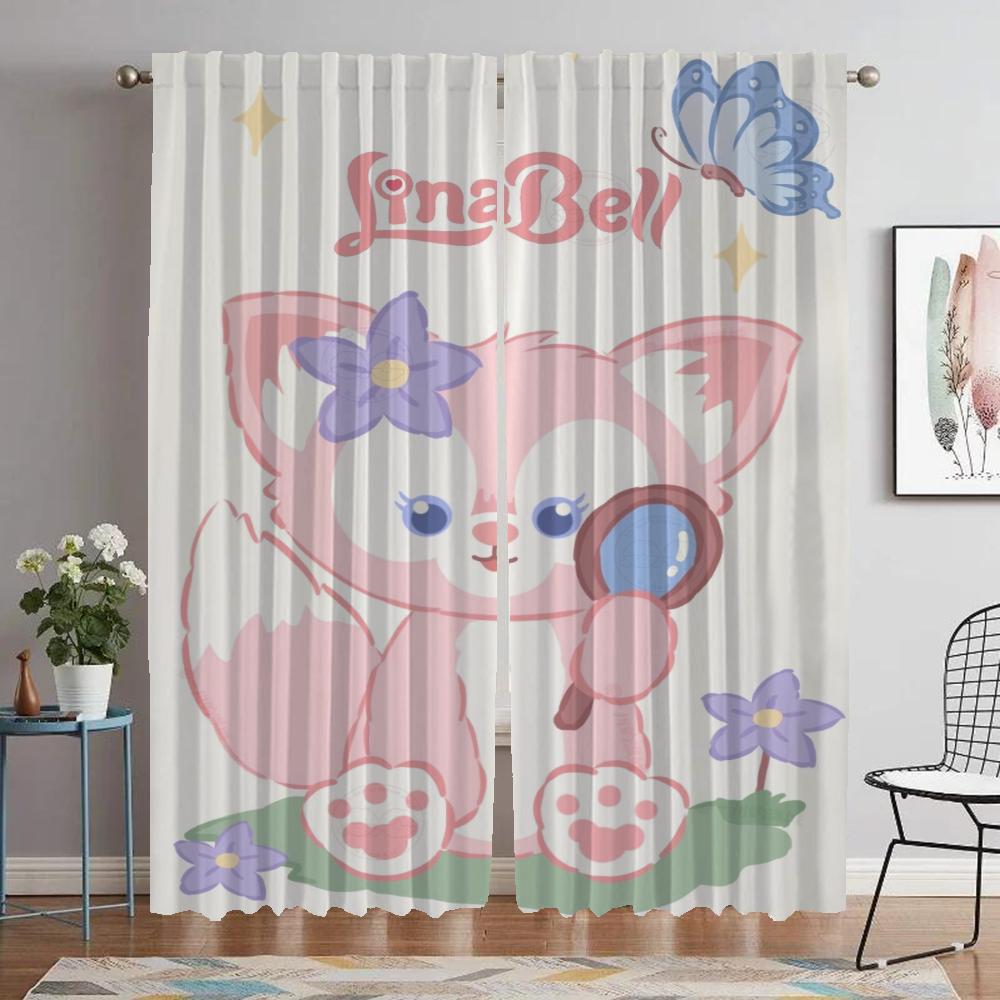 L-Linabell Blackout Curtain for Room 2 Panel Kitchen Curtains for Camera Shades Halloween Decoration Partition Living Elegant