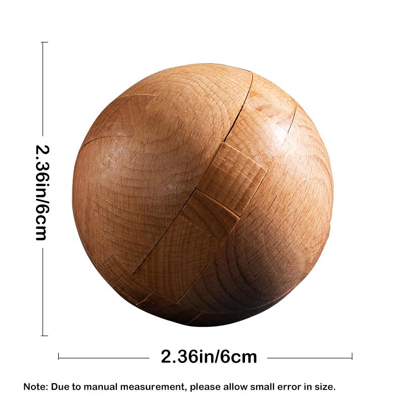 Lucchetto di Kongming in Legno, Puzzle 3D a Forma di Sfera, Giocattolo di Intrattenimento per la Mente, Puzzle Sferici per Adulti e Bambini