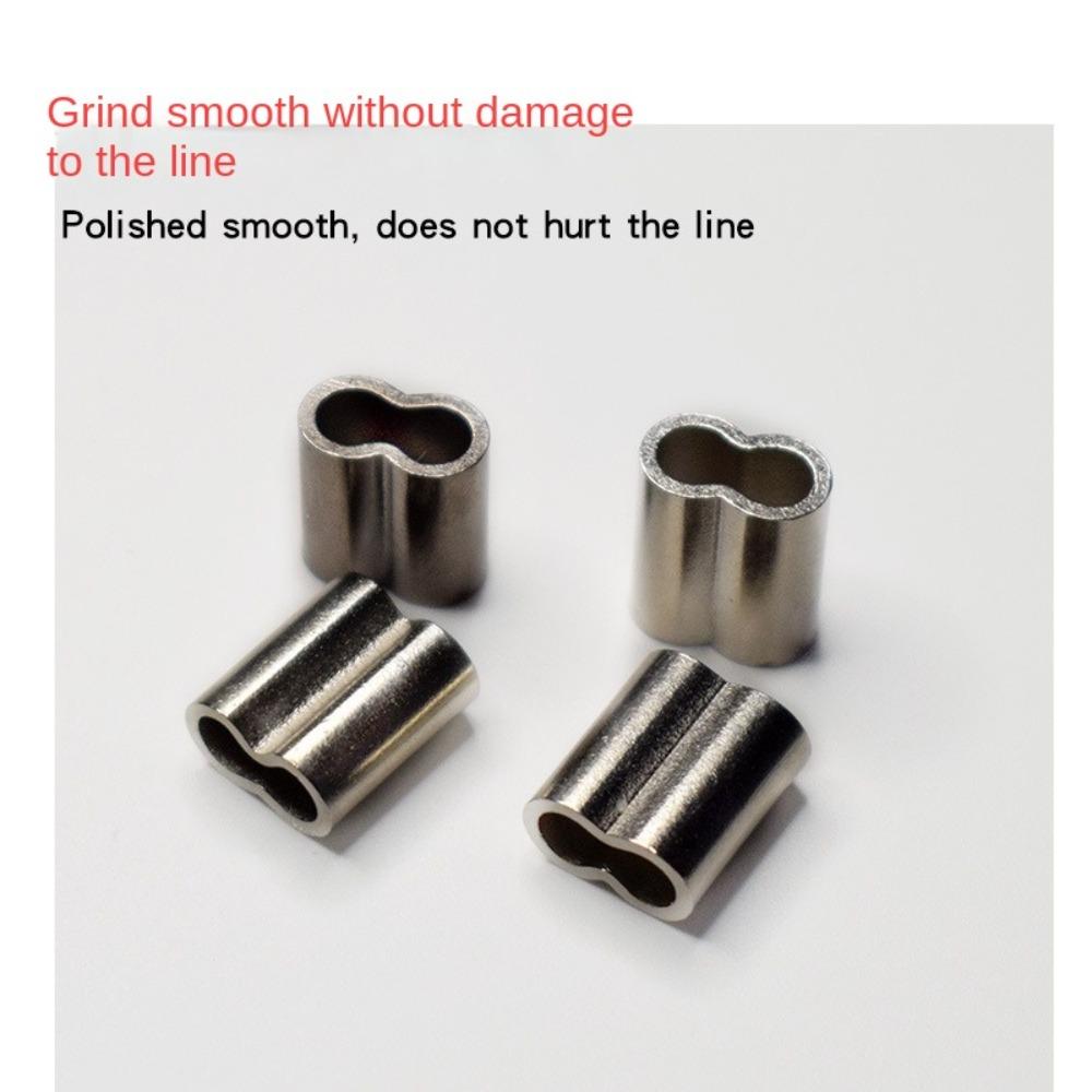 Fishing Line Crimping Tube Fishing Wire Tube Wire Crimp Connector Double Copper Tube