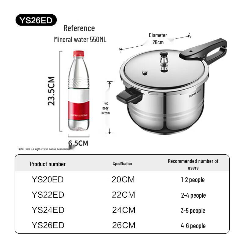 Supor YS26ED 304 Stainless Steel Pressure Cooker