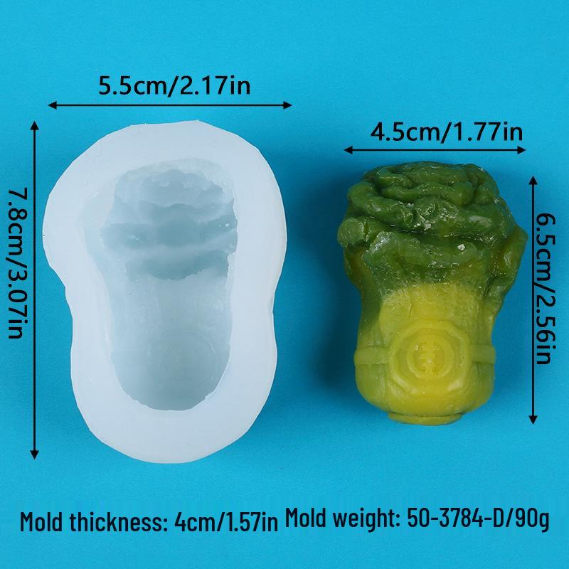 Silicone Mold for Apple, Coconut, Cucumber, and Durian Shaped Chocolate Fondant Decorations