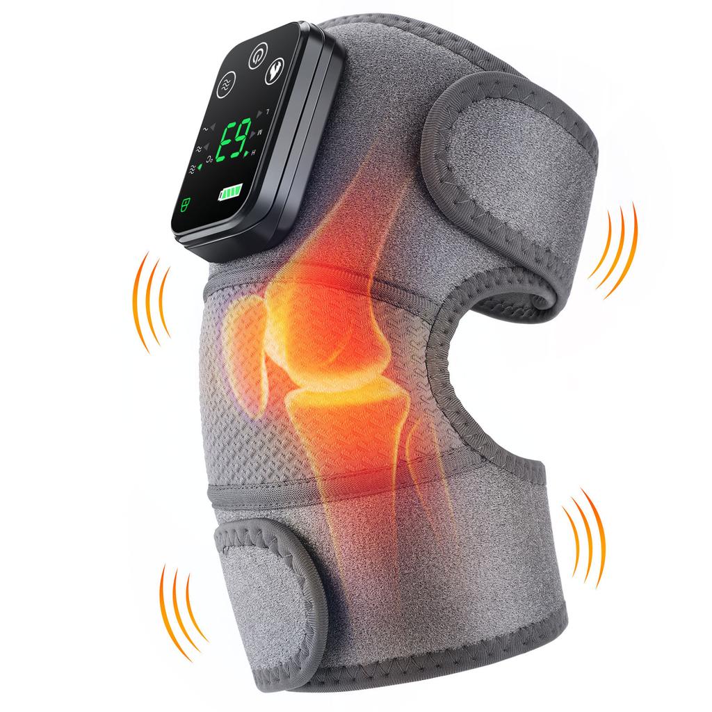 Electric Heating Vibration Therapy Knee Elbow Leg Arthritis Massage Physiotherapy Joint Pain Relief Warm Wrap Knee Pad Massager