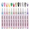 12 Colors Nail Art Pen Set Gel Painting Liner Pen Waterproof Quick Dry DIY Nail Marker Graffiti Dot Gel Pencil for Home Salon