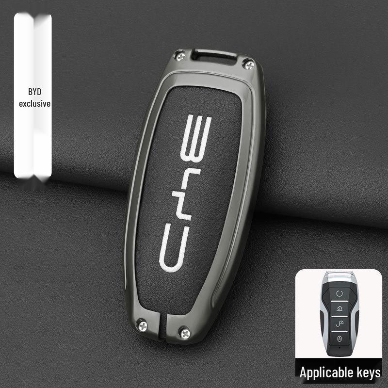 BYD Key Case for Models: Qin, Han Plus DMI, Song Pro, Tang, Yuan, Destroyer 05, Seagull, Dolphin, and Lion – Shell Buckle Design