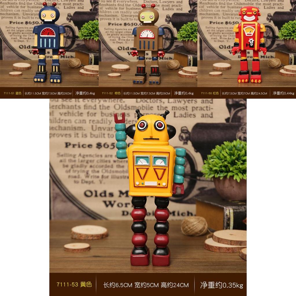 Moderne minimalistische Roboter-Skulptur Kunstharzhandwerk für Wohnzimmer Partydeko