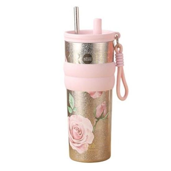 WXQ Insulated Bottle Titanium Water Tumbler Straw 710ml Large Capacity Stylish Cute Leak-Proof Vacuum Insulation Portable Lightweight Ideal Travel