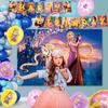 112pcs Cartoon Birthday Decorations,Cartoon Party Decorations& Tableware Set-Birthday Plates Napkins&Balloons Banner Cake Topper Etc
