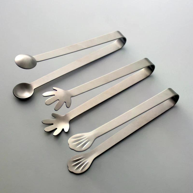 Stainless Steel Ice Tongs Portable Coffee Sugar Cubes Mini Serving Tongs BBQ Meat Tong Macaron Food Clamp for Coffee Bar Party