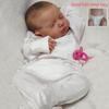 19 Inch Finished Reborn Baby Dolls Asleep LouLou Already Painted Whole Silicone Vinyl or Cloth Body Optional Emulation Doll with Handdraw Hair Kid Toy