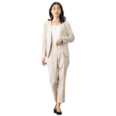 Pantsuit Collarless Tapered Business Ceremonial Suit Set, Jacket, Washable, Odor-Eliminating Tape, Pants, Suit, (LL, 2021102013A07)
