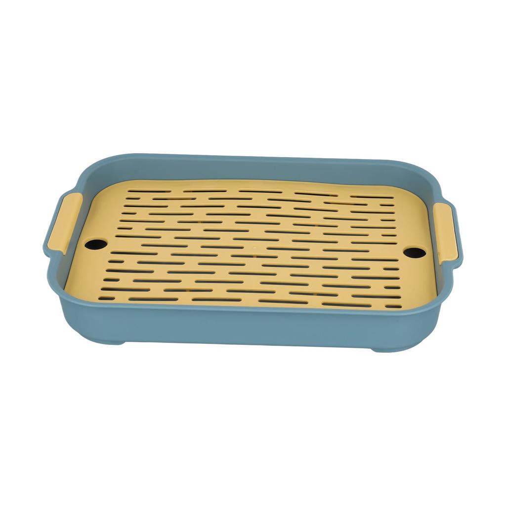 Tray Rabbit Litter Tray Large Space Smooth Corner Detachable Design 27x18.5x4cm Blue For Pet’s Training For Pet’s Training