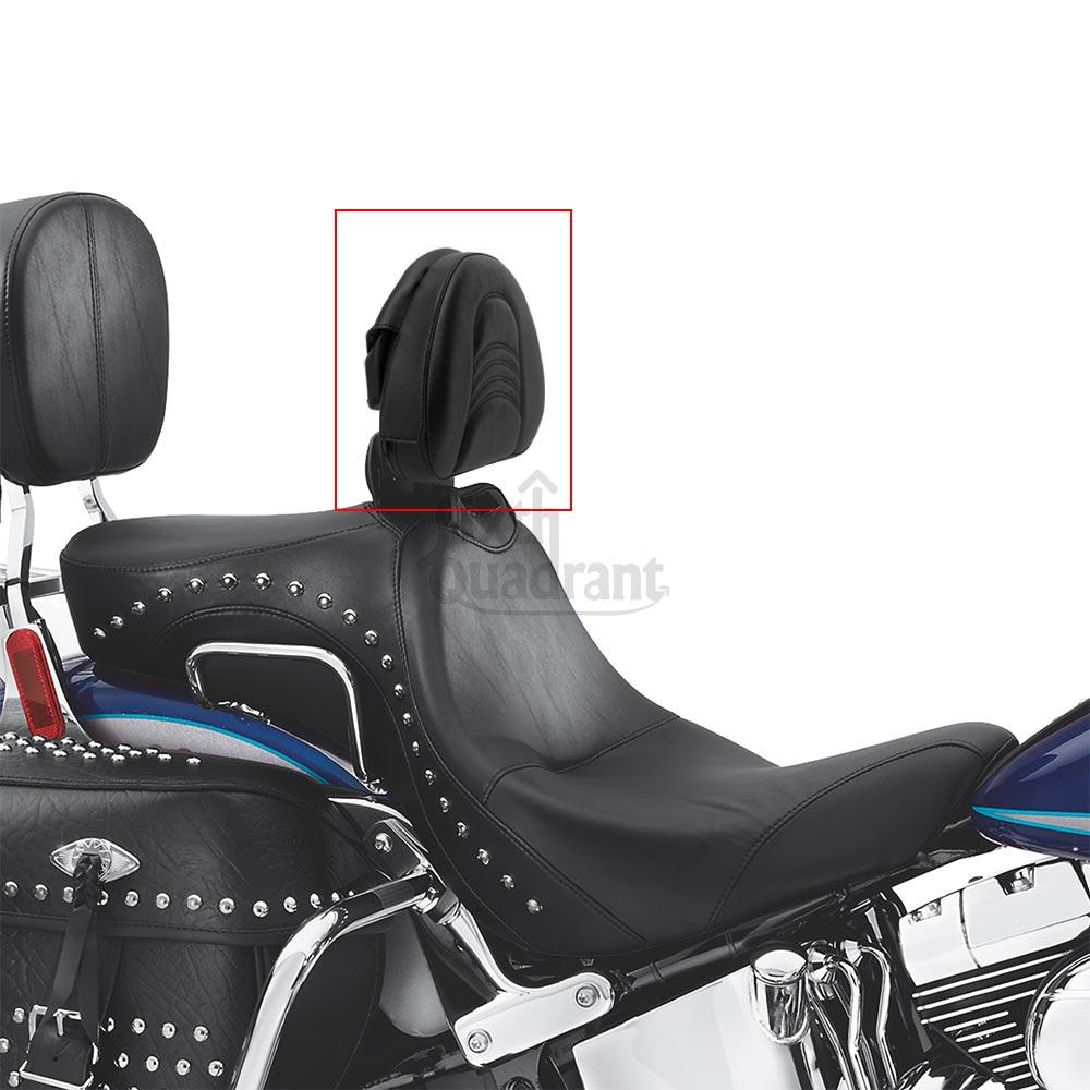 Motorcycle Accessory Rear Adjustable Driver Backrest Seat Black/Chrome Fit For Harley Heritage Softail Classic FLSTC 2007-2017